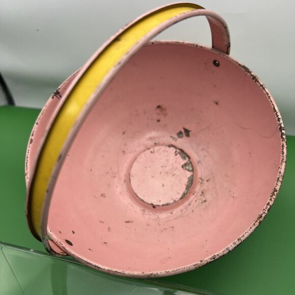 Vintage J Chein Easter Tin Toy Basket Storybook Characters Made in USA 1950s - Picture 5 of 8